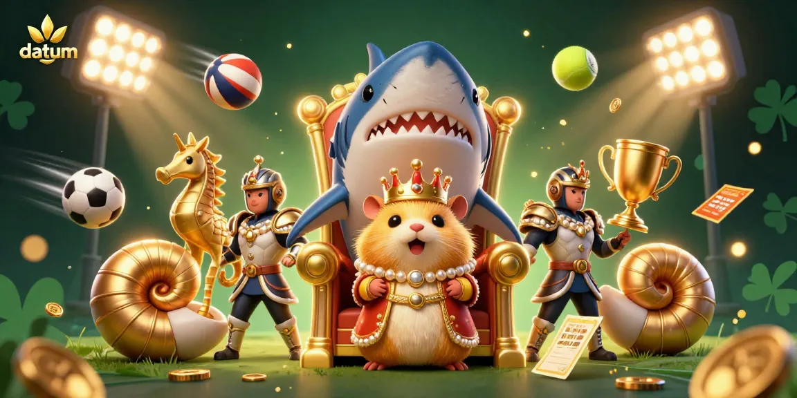 Experience winning strategies with datum in dynamic 3D casino theme featuring vibrant game elements and characters.