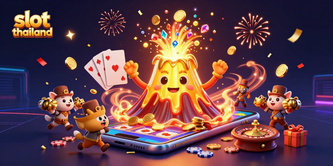 Join the excitement at slot thailand with a stunning 3D scene of treasure and casino games!