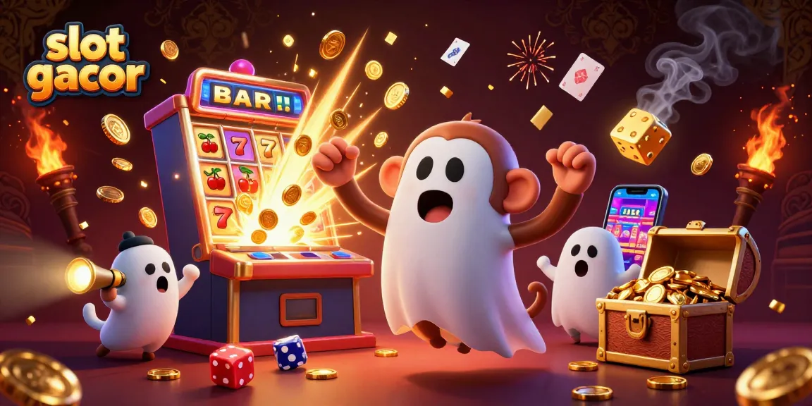 Experience the excitement of slot gacor with golden coins and jackpot bursts in a dynamic casino scene.