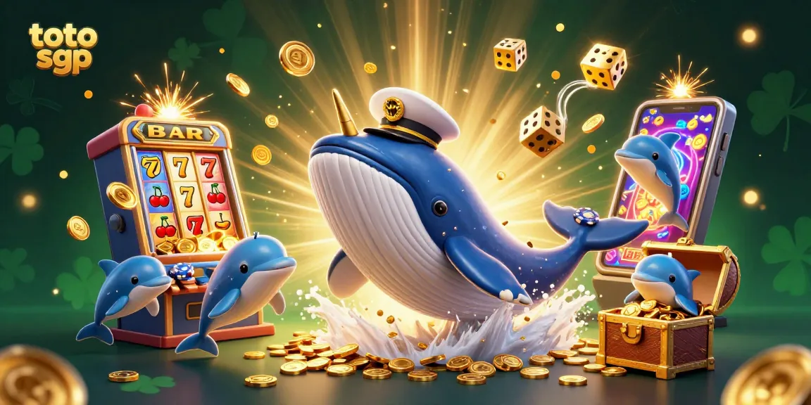 Engage with the vibrant world of toto sgp gaming, showcasing lively sea creatures among dazzling casino symbols.