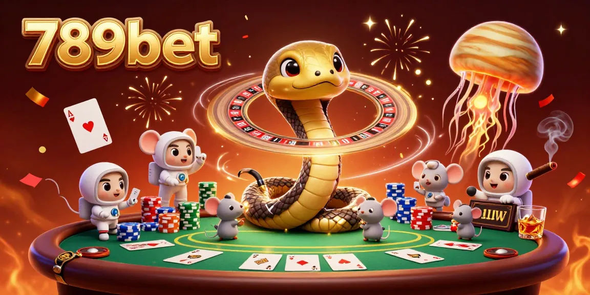 Place bets with 789bet as cartoon characters show cosmic gambling action in vibrant space.