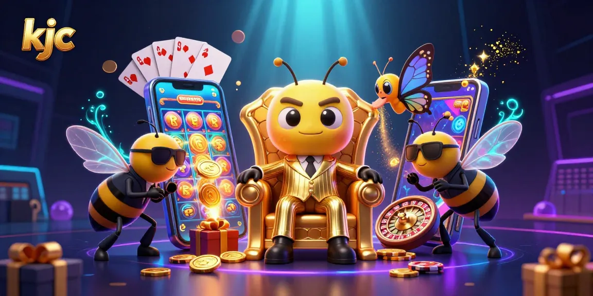 Experience thrilling jackpots with kjc's vibrant casino excitement, featuring a bumblebee mob boss in action.