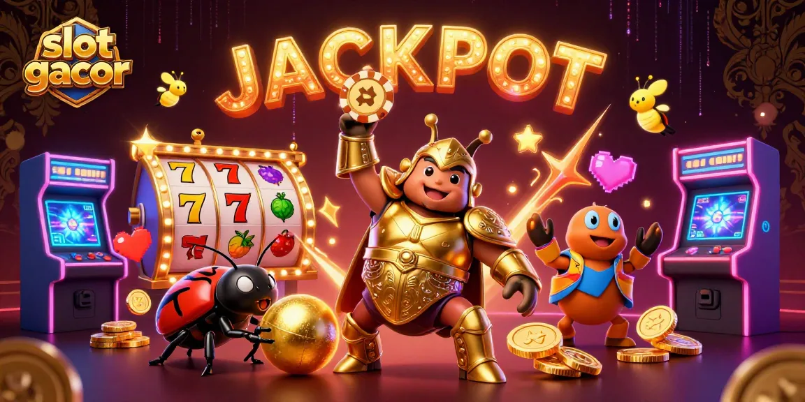 Spin and win at slot gacor with unique game elements, showcasing colorful characters and jackpot visuals for an engaging experience.